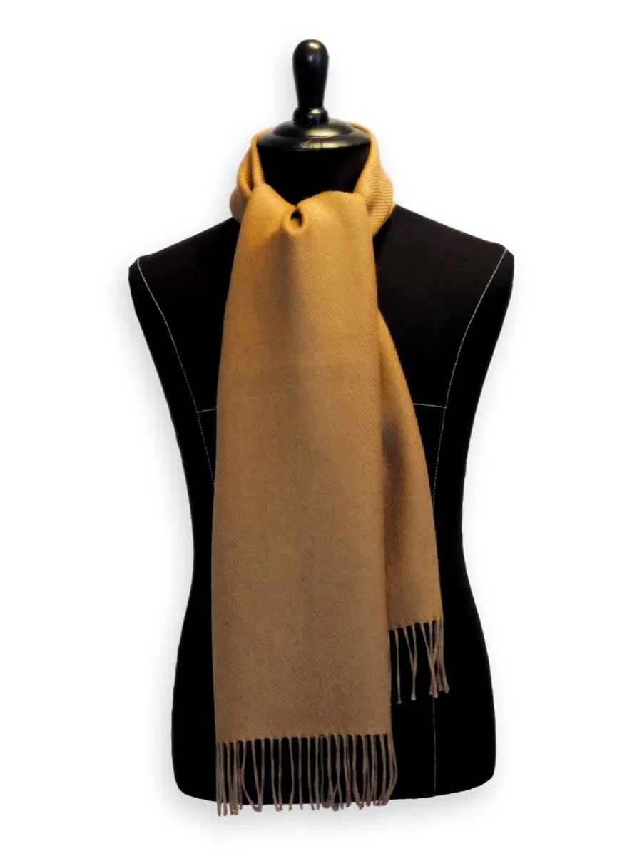 100% Baby Alpaca Woven Scarf - Natural Camel