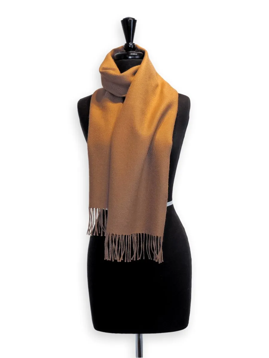 100% Baby Alpaca Woven Scarf - Natural Camel