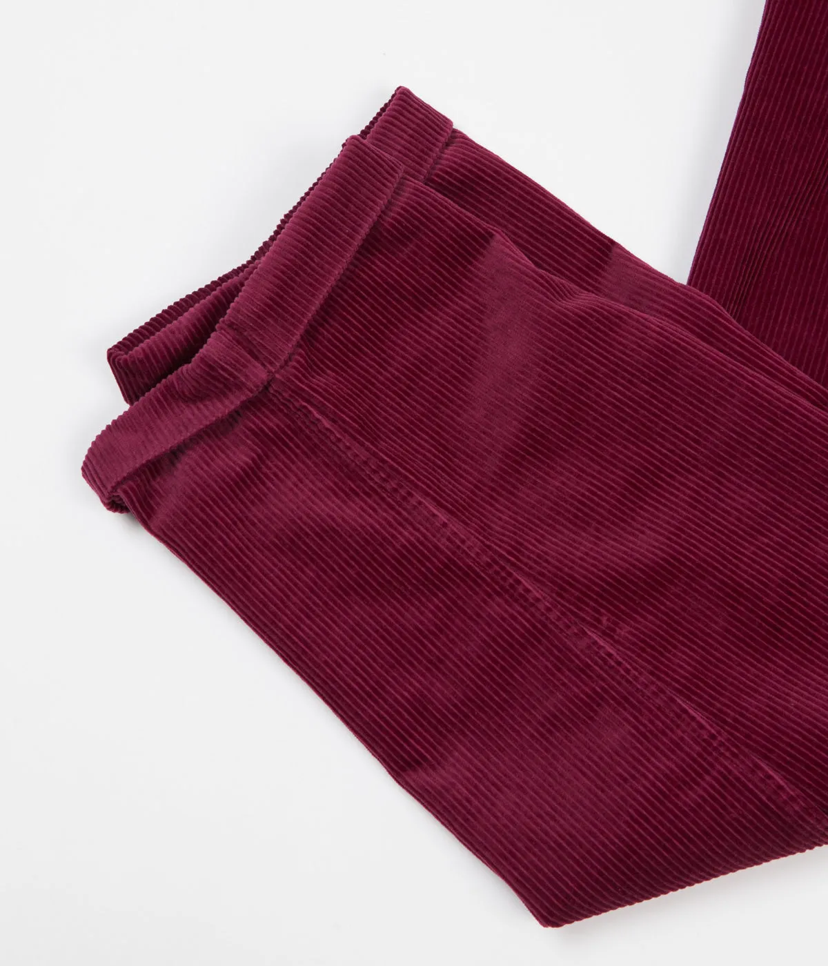 Albam Cord Pleat Trousers - Maroon