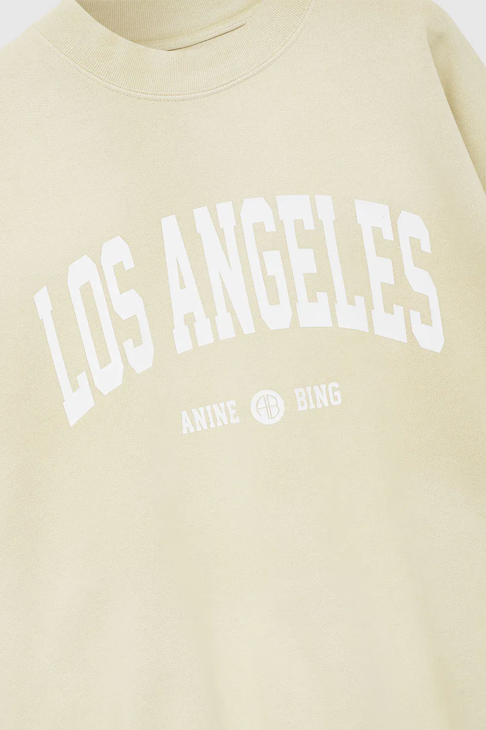 Anine Bing - Jaci Sweatshirt University Los Angeles in Washed Faded Yellow