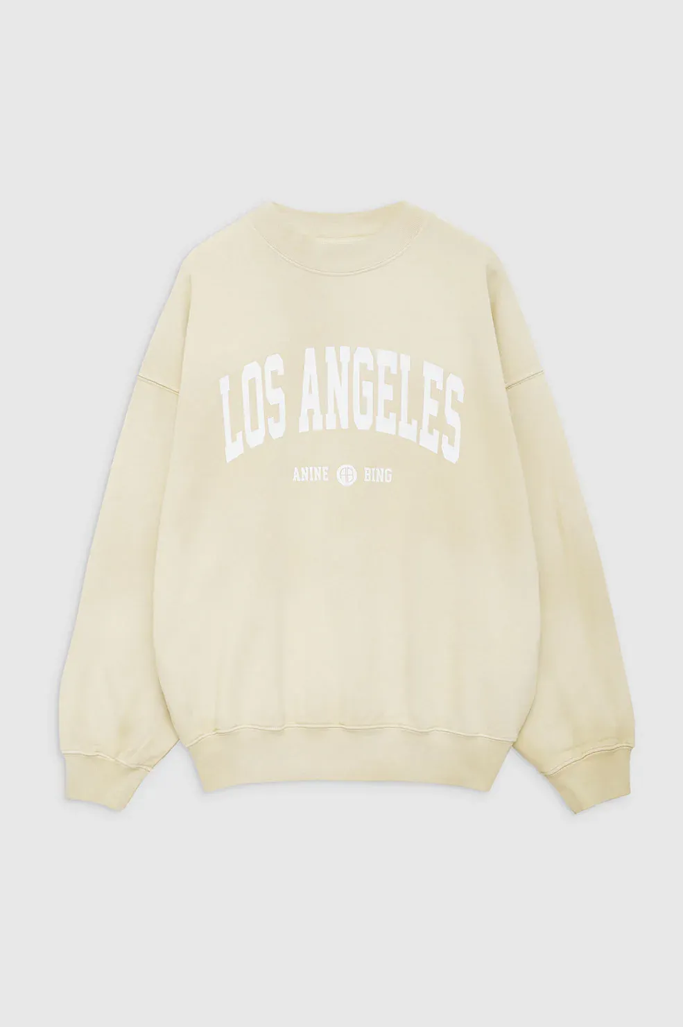 Anine Bing - Jaci Sweatshirt University Los Angeles in Washed Faded Yellow