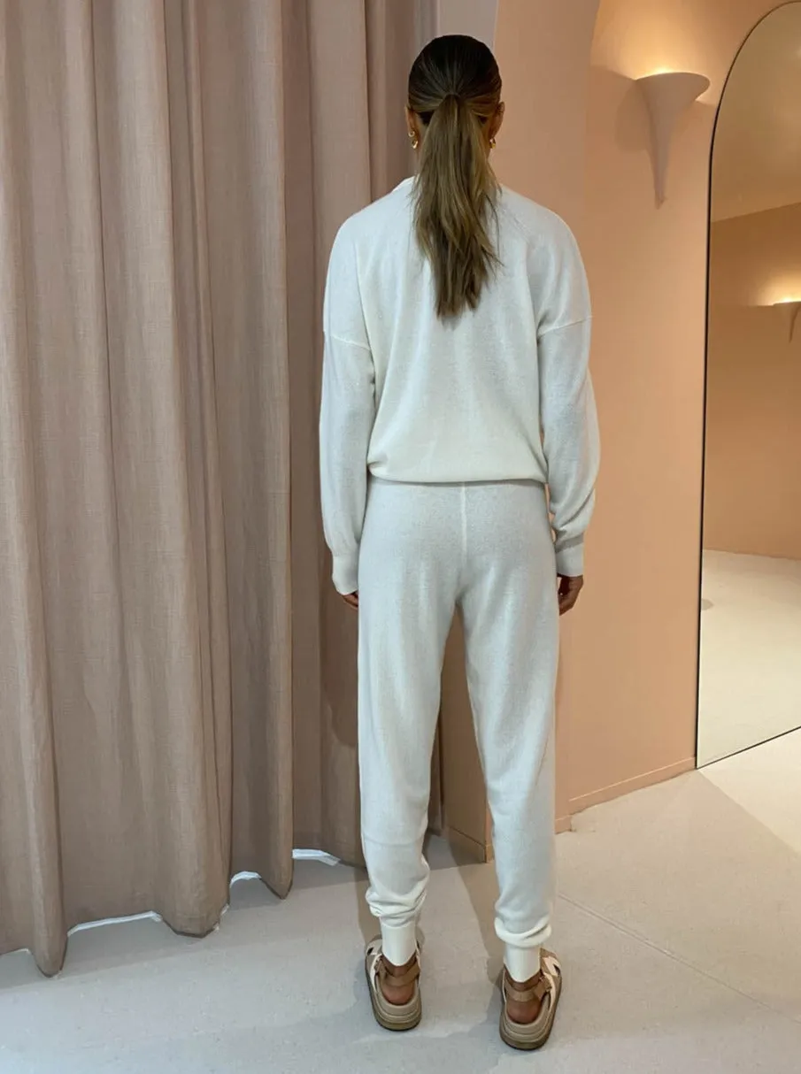 Assembly Label Lena Cashmere Pant in Antique White