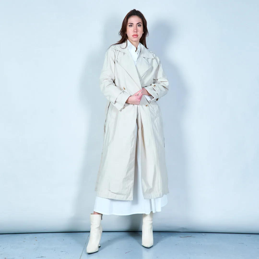 Belted trench coat with button details wholesale