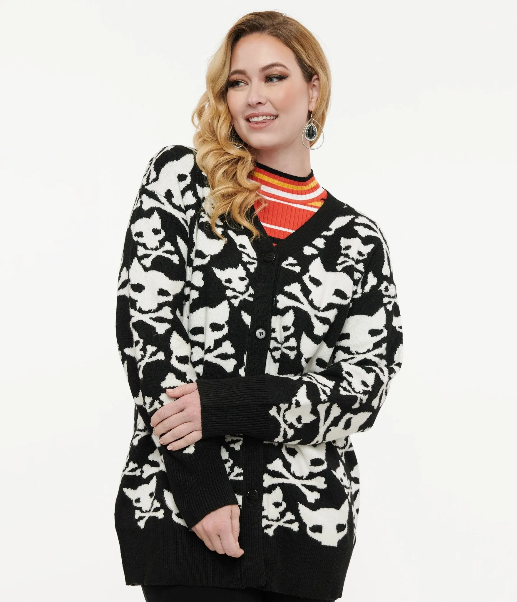 Black & White Hell Kitten Chunky Cardigan