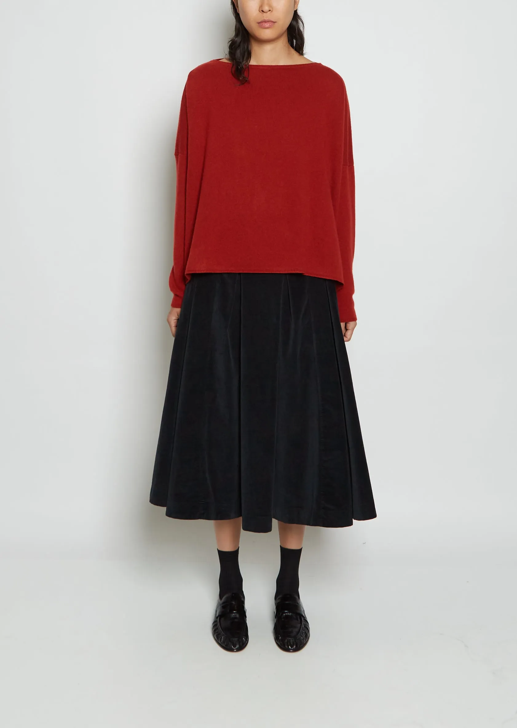 Boat-Neck Pullover WS Cashmere Sweater