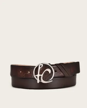 Brown ostrich leg Belt