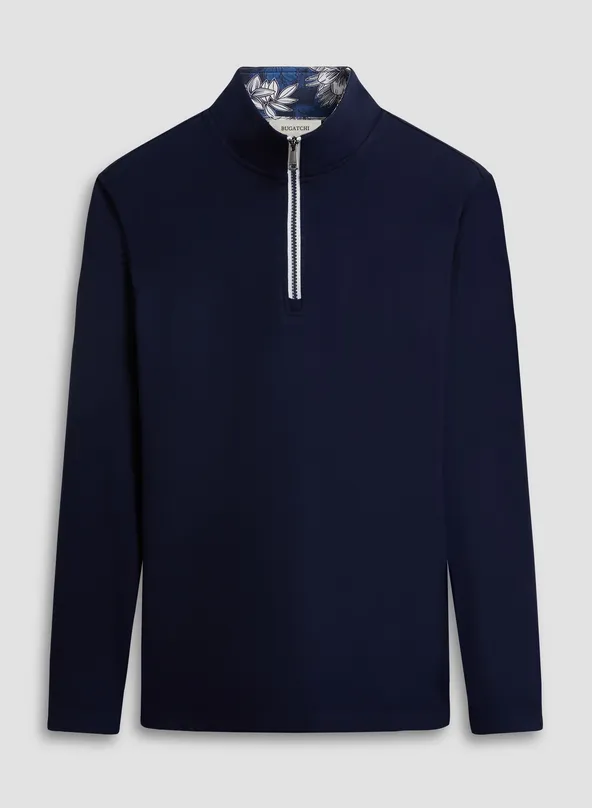 Bugatchi 1/4 Zip Pullover | Navy