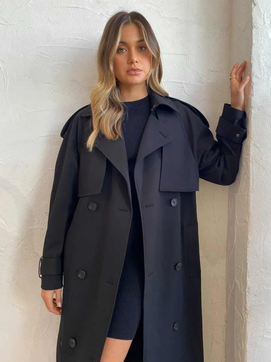 Camilla and Marc Lomela Trench Coat in Black