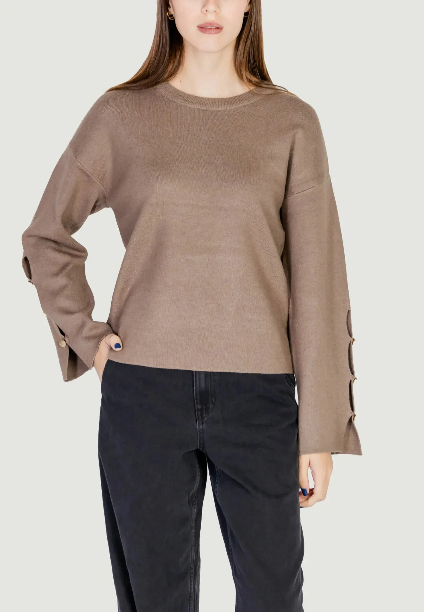 Cassie Knit Top (Dark Natural Melange)