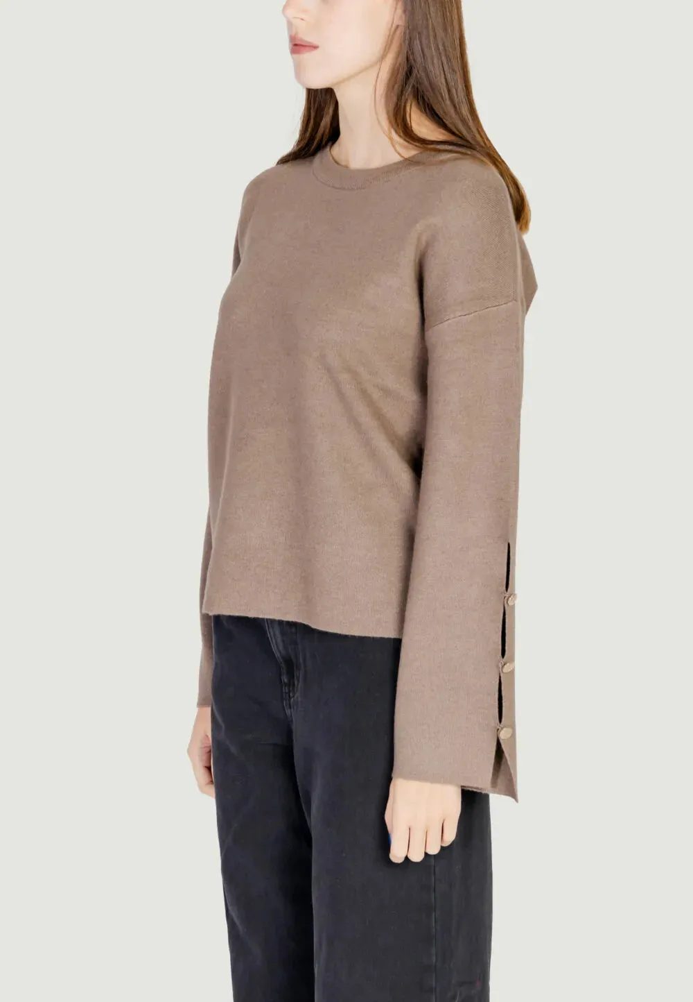 Cassie Knit Top (Dark Natural Melange)