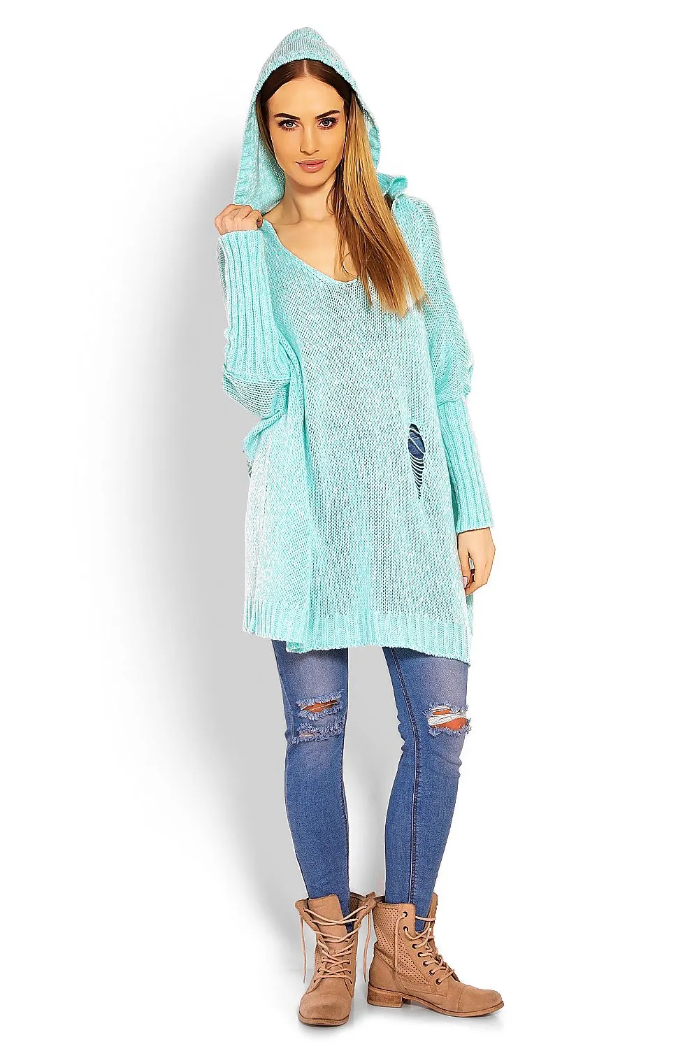 Chic Peekaboo Oversized Knit Sweater