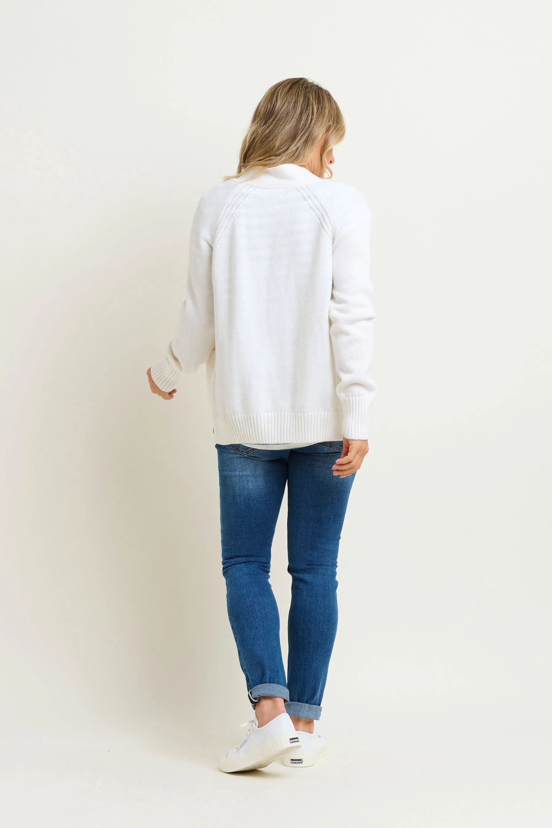 Chunky White Cardigan