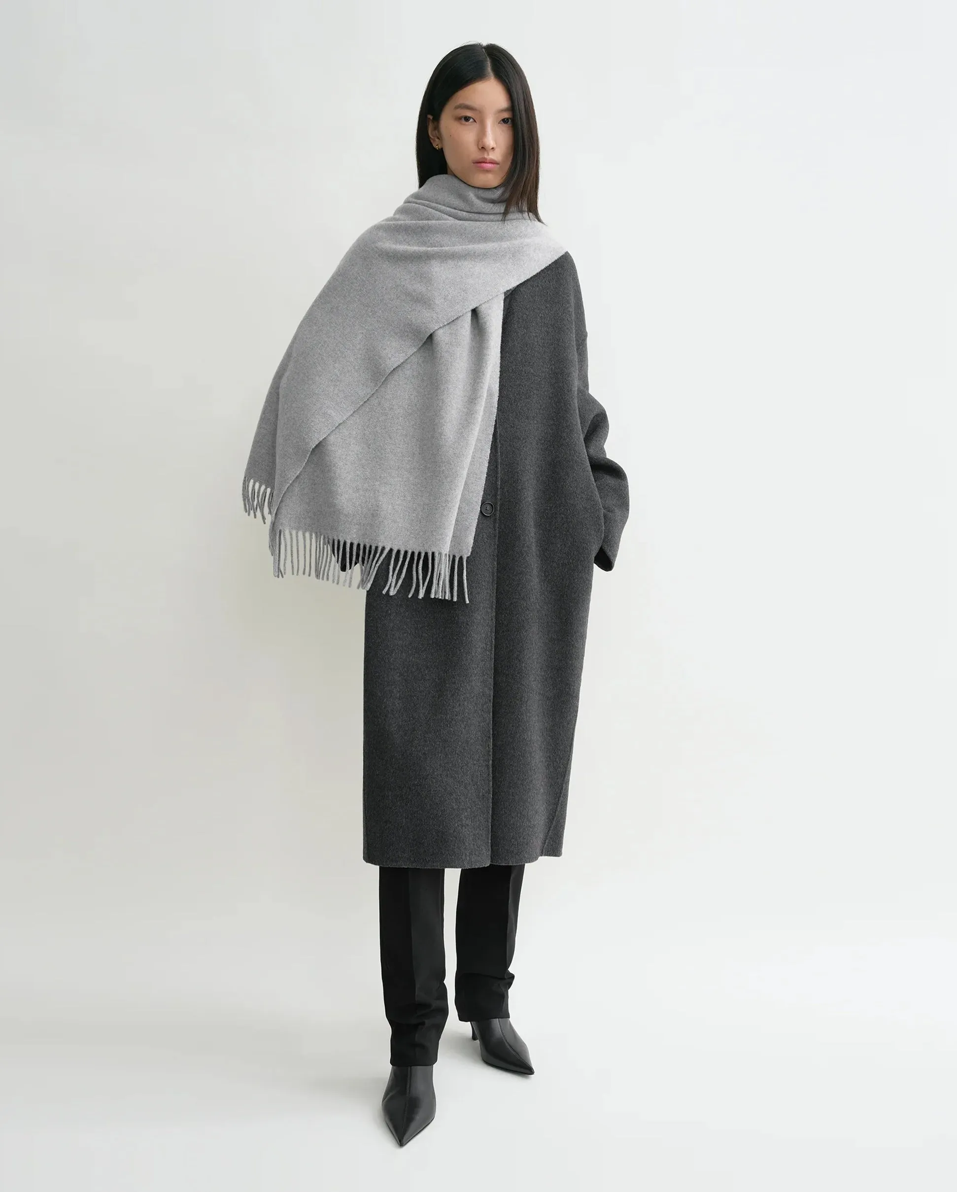 CLASSIC WOOL SCARF / LIGHT GREY MELANGE