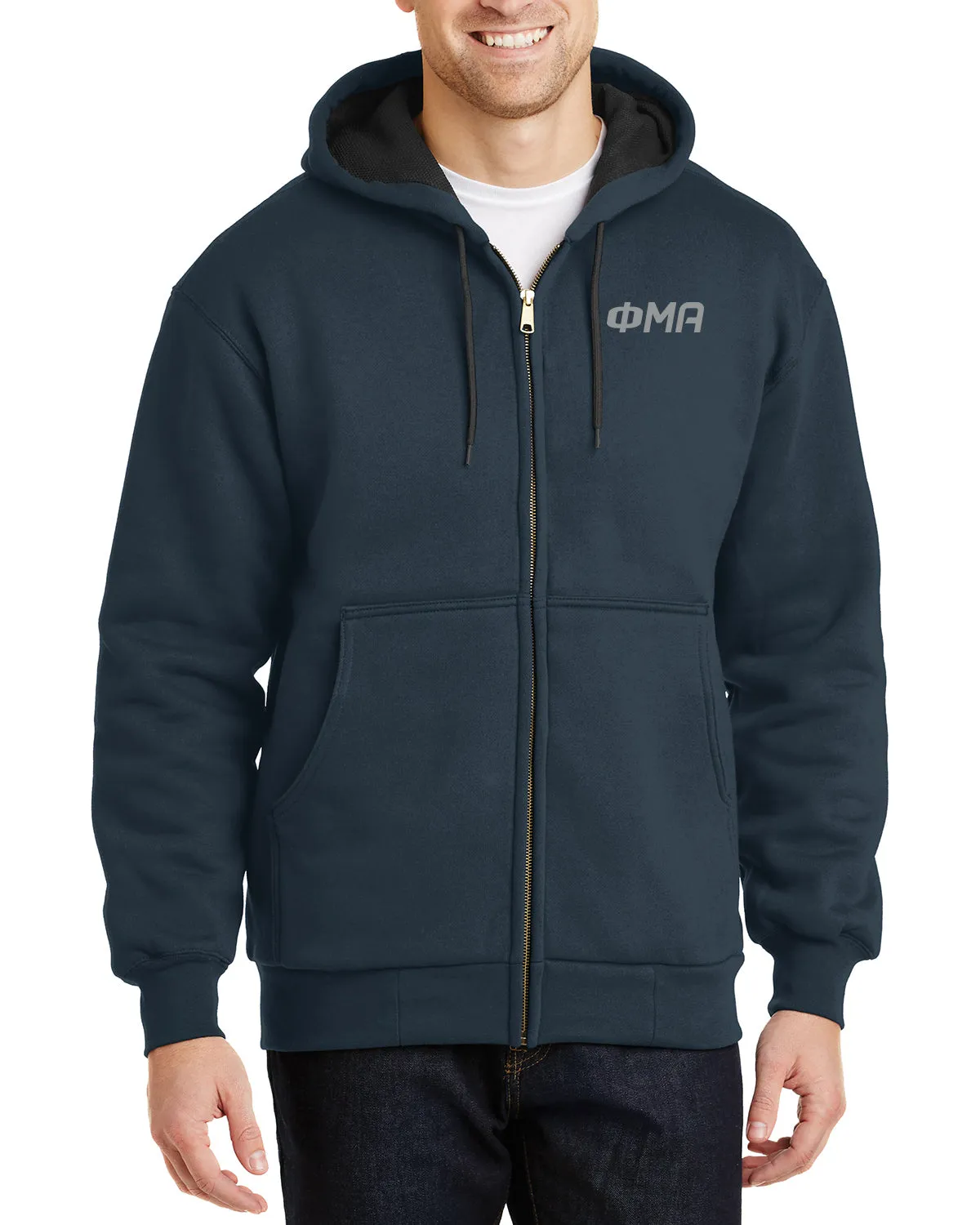 CornerStone® - Heavyweight Full-Zip Hooded Sweatshirt - Navy