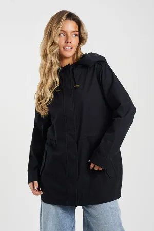 COTTON TWILL PARKA WITH HOOD