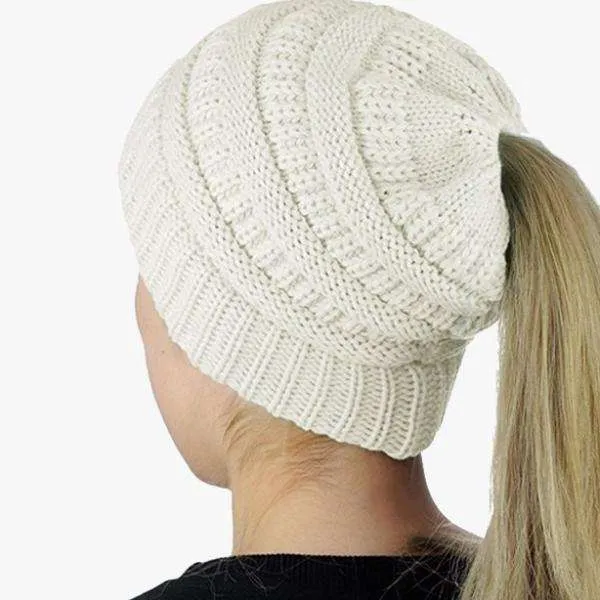 Crochet Ponytail Beanie