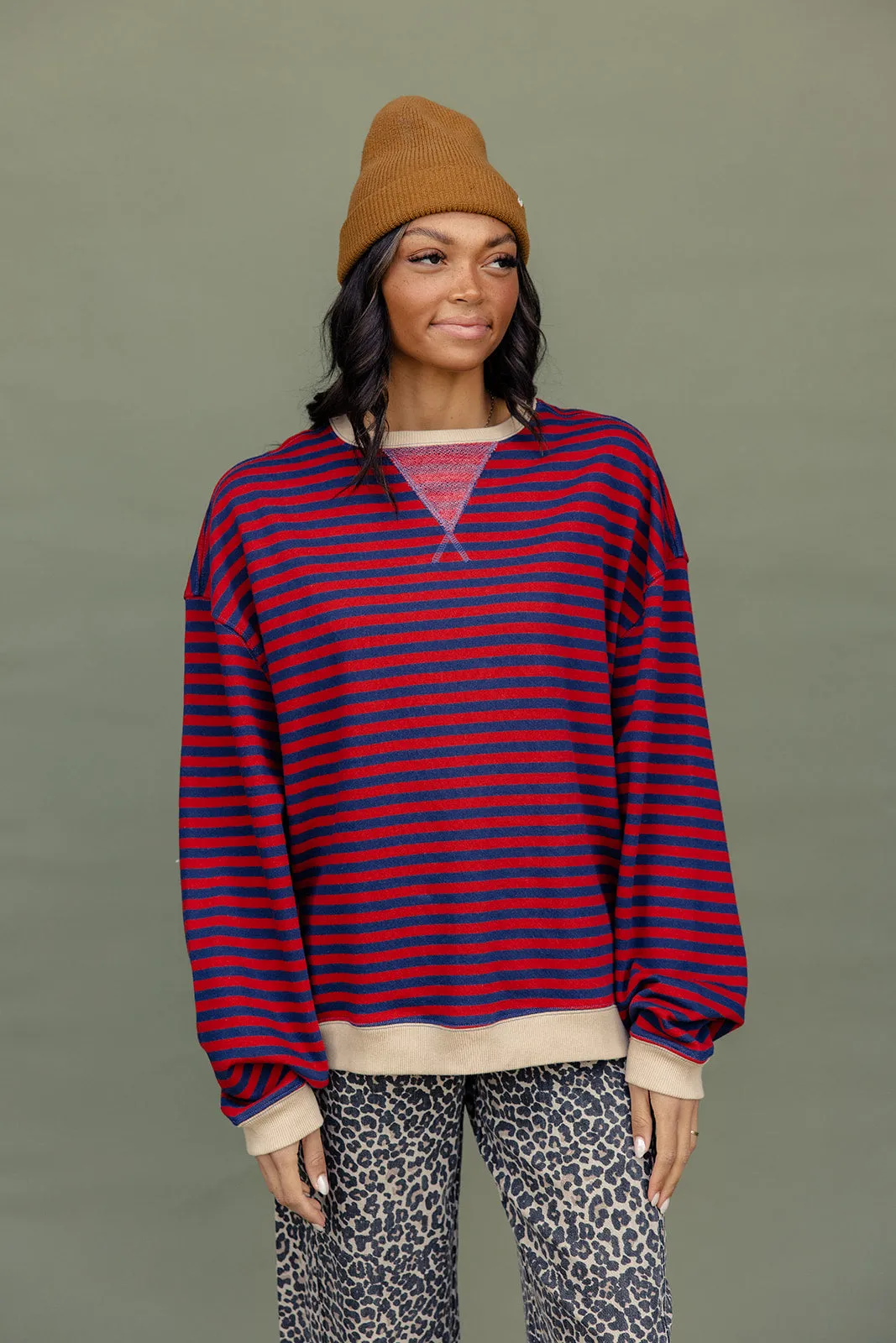 Free People Classic Striped Crew