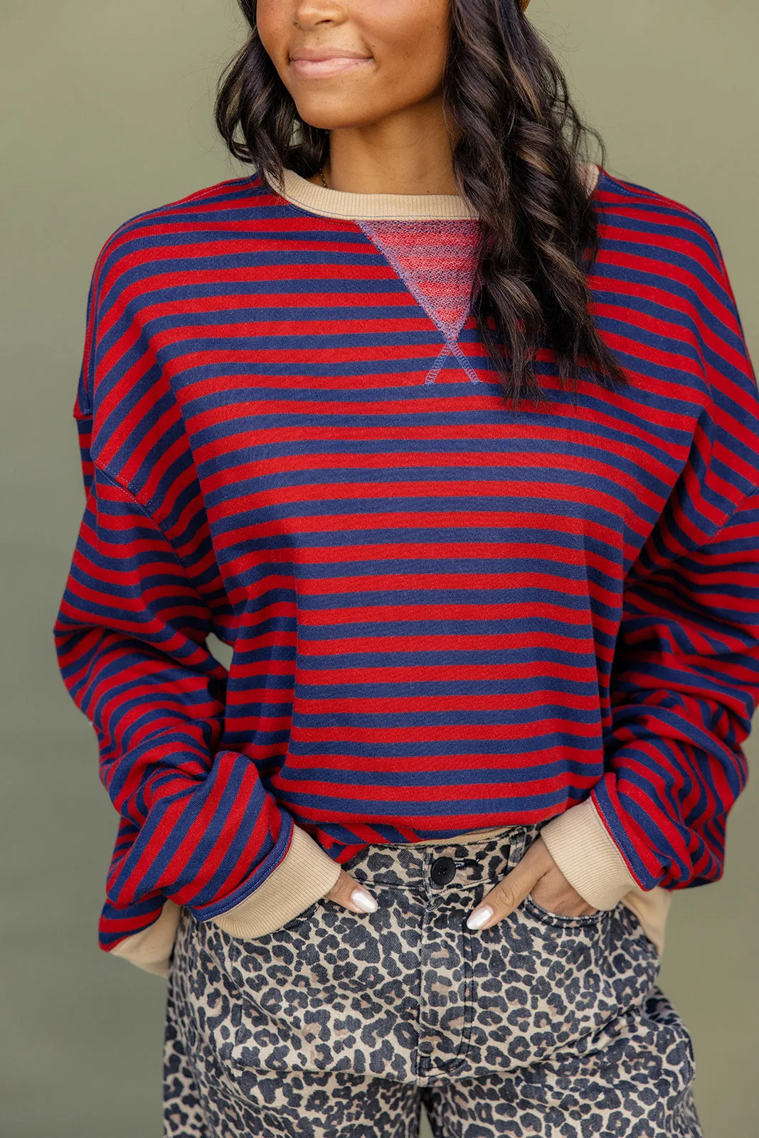 Free People Classic Striped Crew