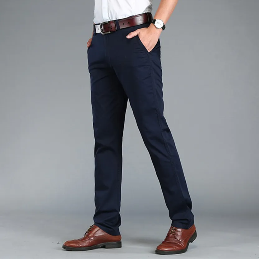 Funki Buys | Pants | Men's Trousers Straight Leg Business Pants