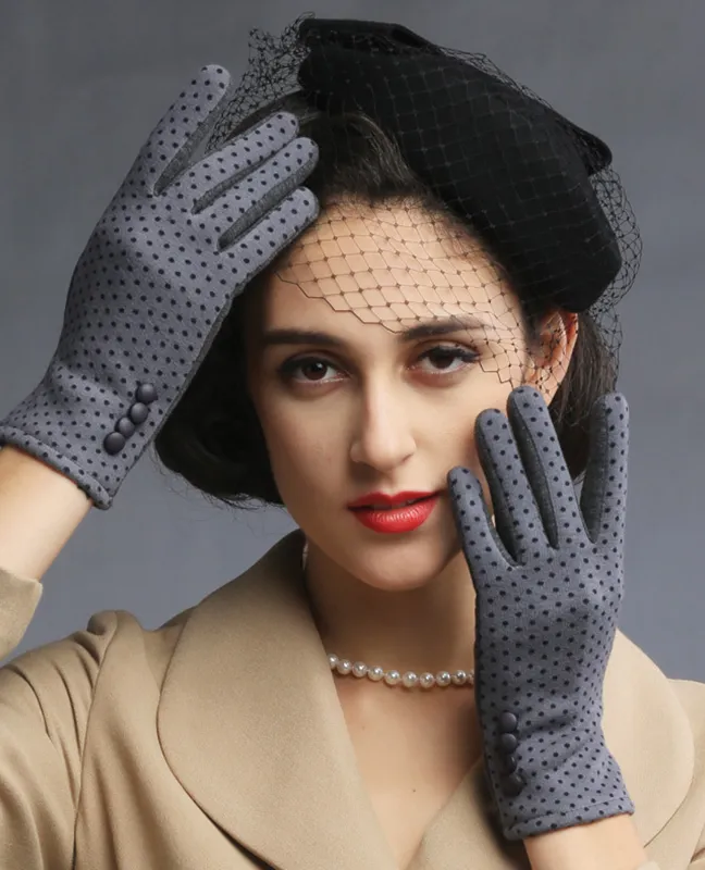 Houndstooth thermal Cotton Glove