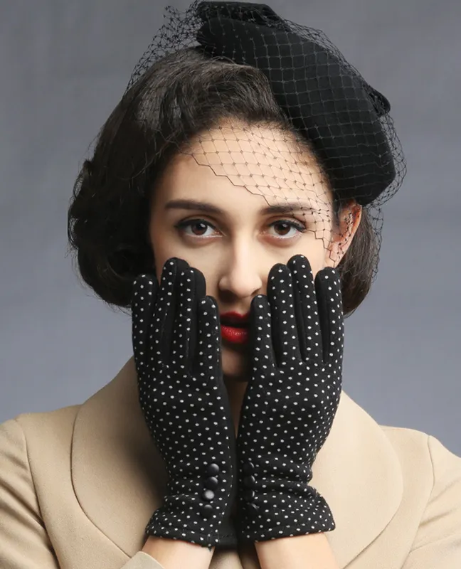 Houndstooth thermal Cotton Glove