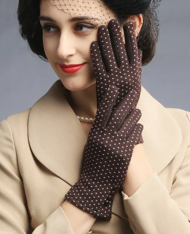 Houndstooth thermal Cotton Glove