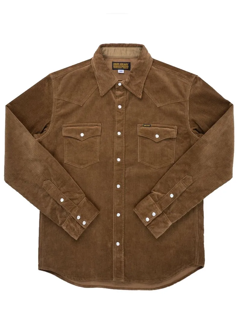 Iron Heart 11oz Corduroy Western Shirt - Camel