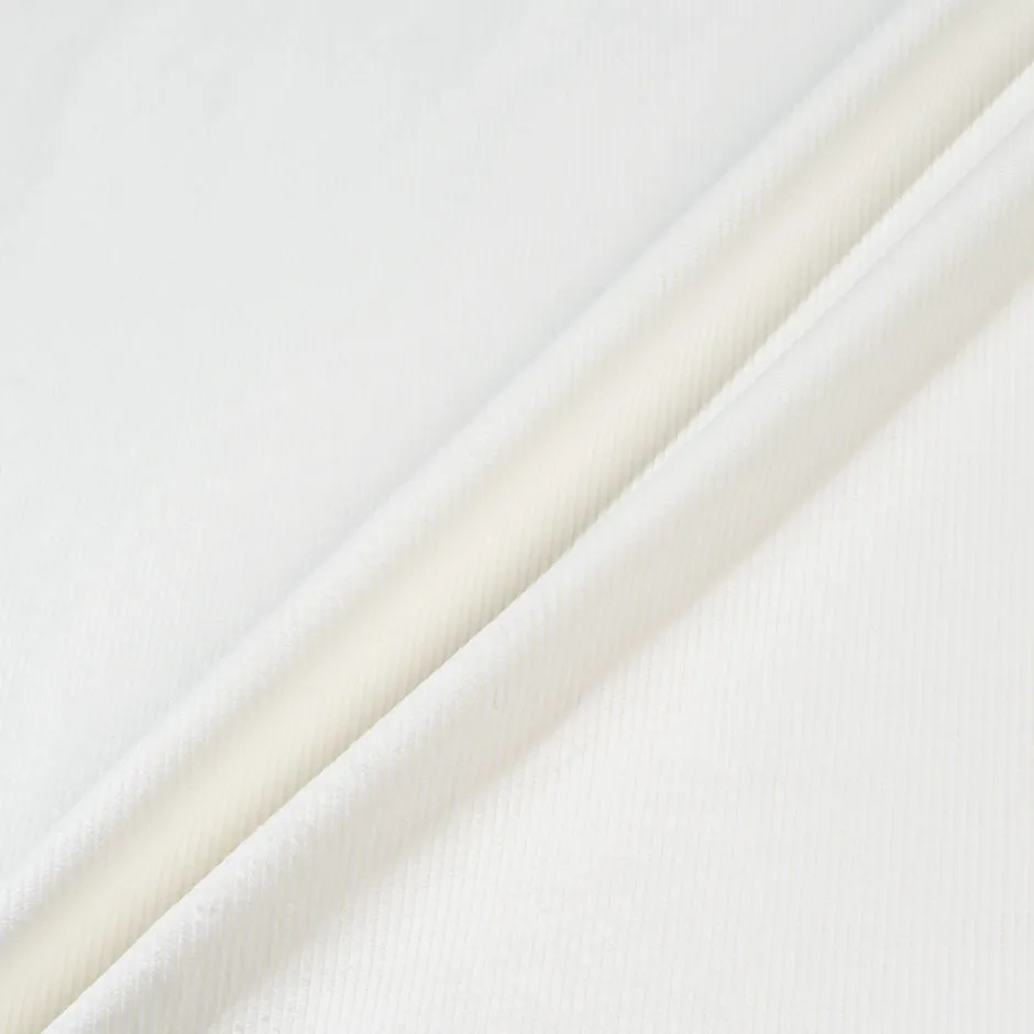 Ivory Ribbed Cotton Corduroy