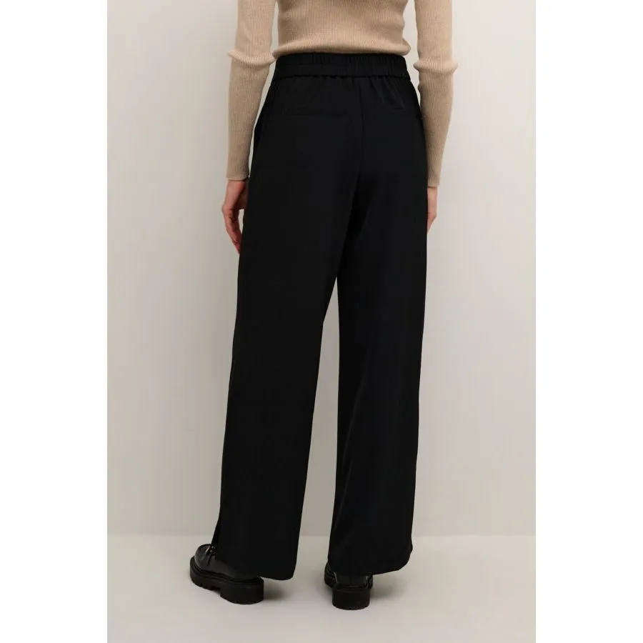 Kaffe Womens Signa HW Wide Pants Black Deep