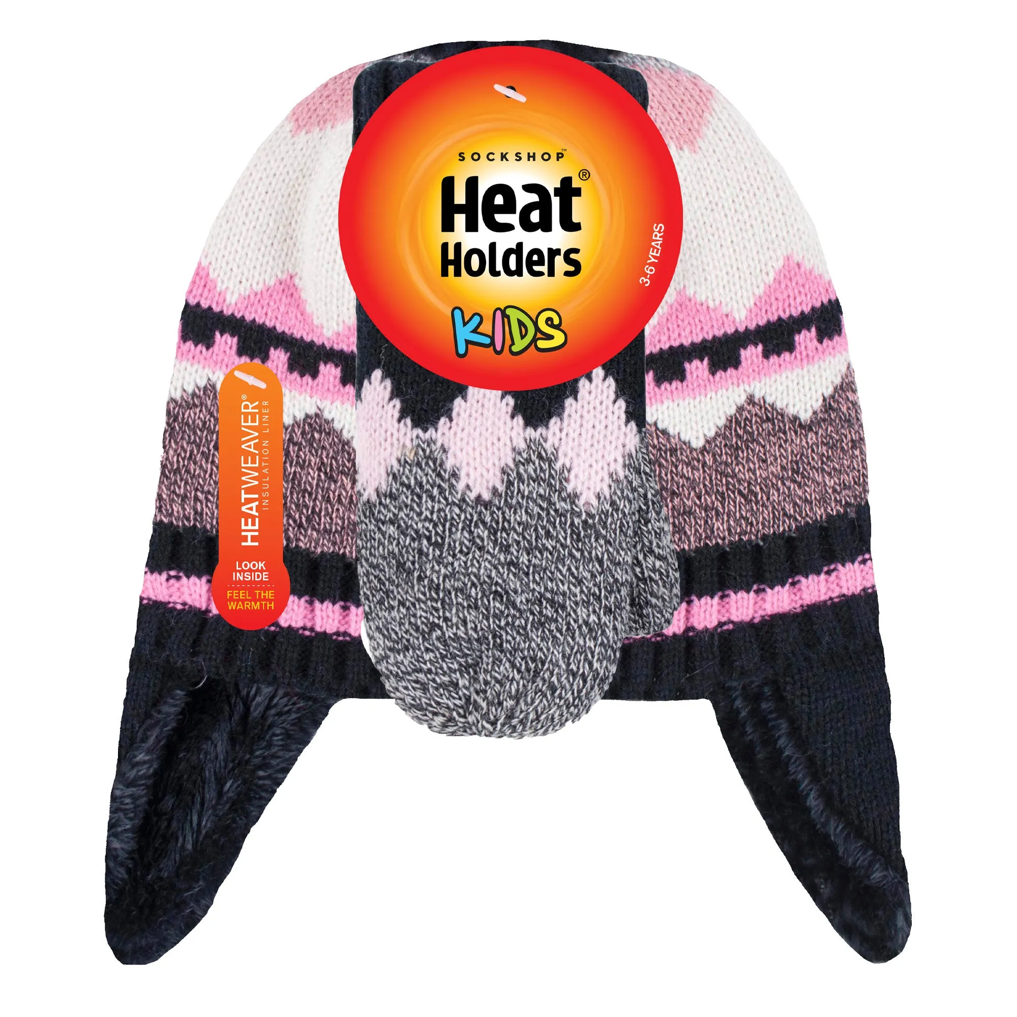 Kids Nordic Dream Cosy Ears Hat & Mittens - Black