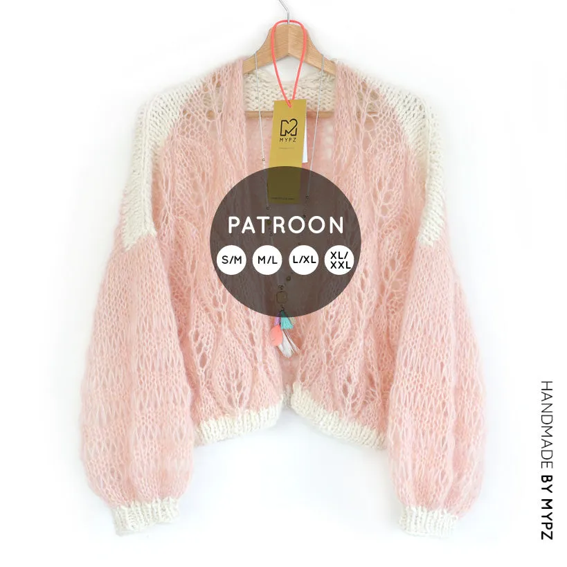 Knitting pattern – MYPZ Light Mohair Cardigan Leaves No9 (ENG-NL)