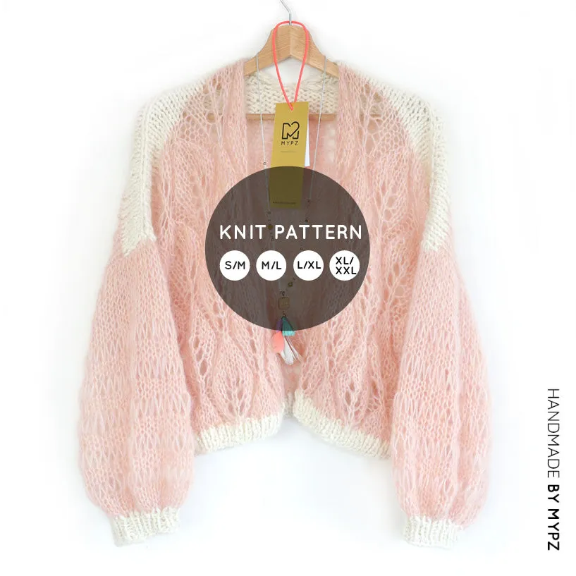 Knitting pattern – MYPZ Light Mohair Cardigan Leaves No9 (ENG-NL)