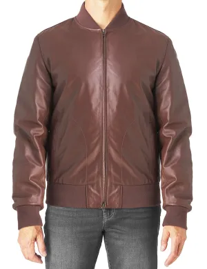 Leather Padded Bomber Jacket