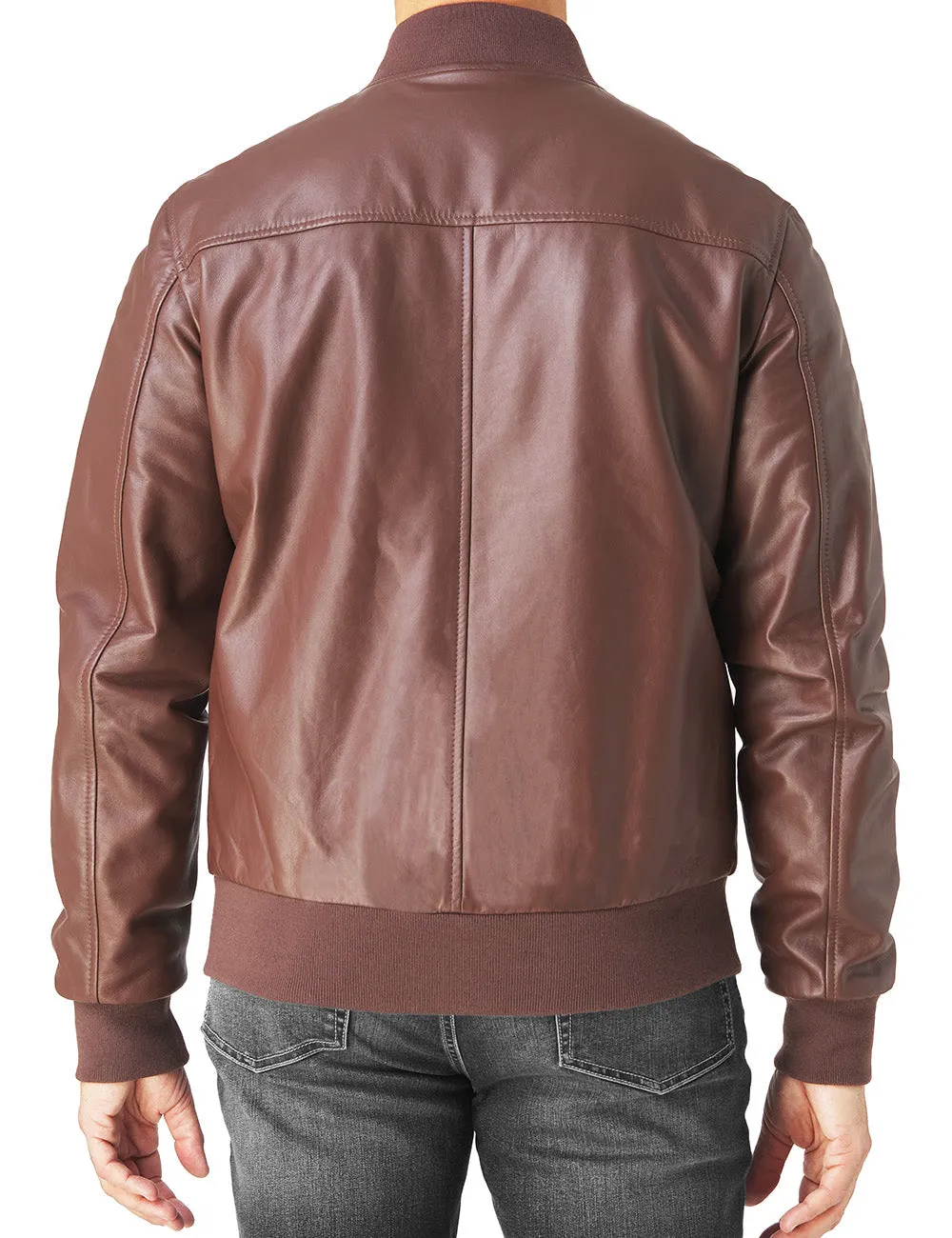 Leather Padded Bomber Jacket