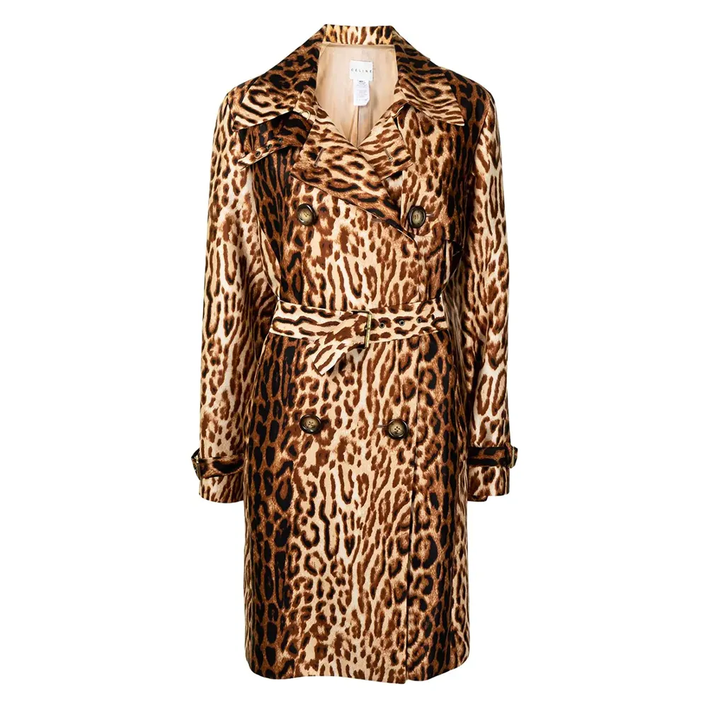 Leopard Print Trench Coat