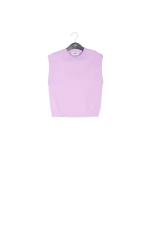 Lilac sleeveless knitted top