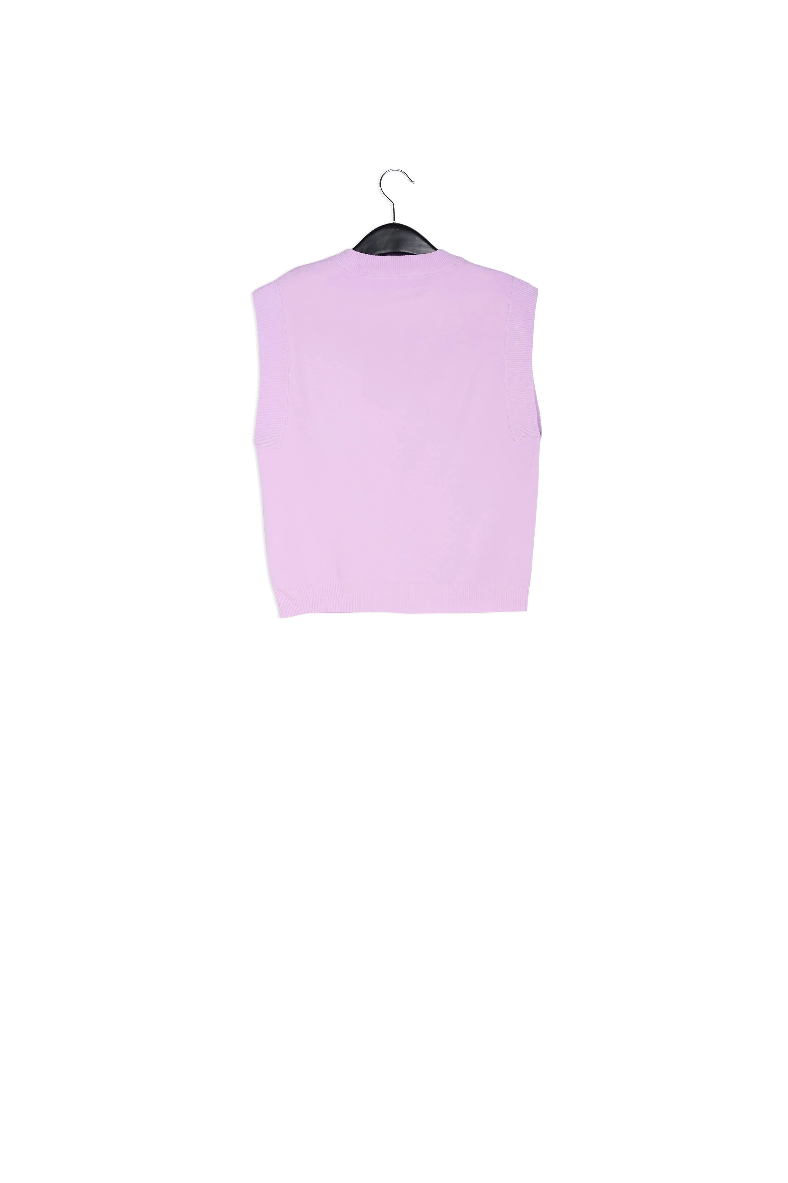 Lilac sleeveless knitted top