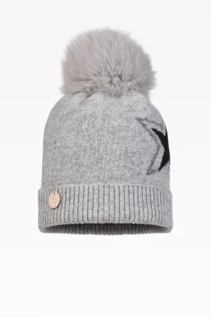 Lola Star Pom Pom Hat - Real Fur