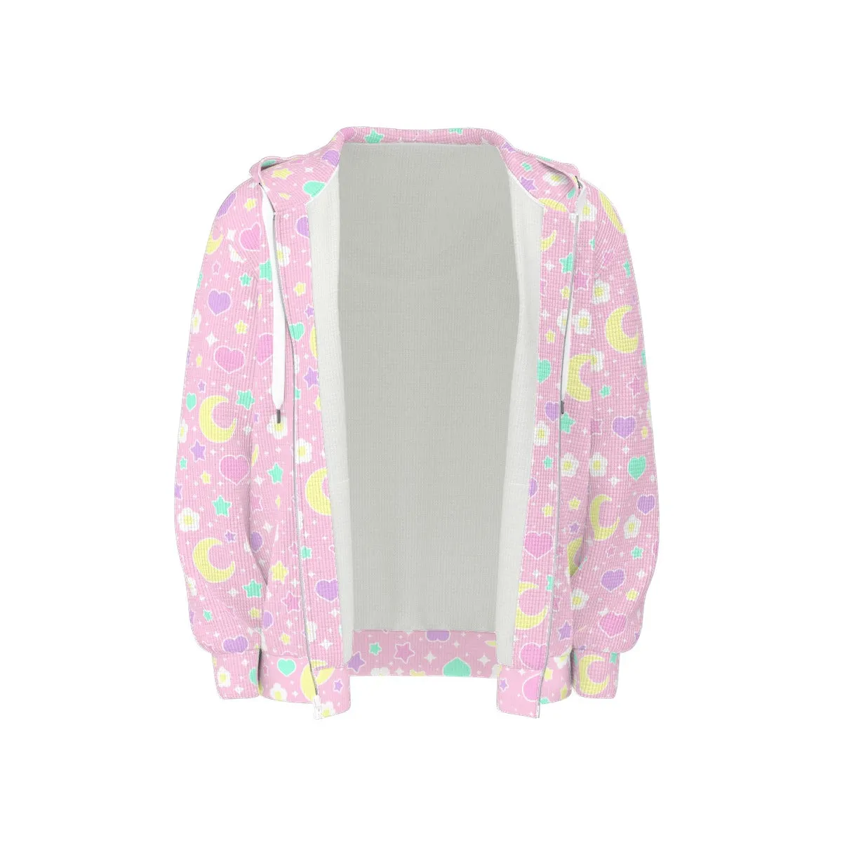 Magical Spring All-Over Print Unisex Zip Hoodie Sweatshirt (Pink)