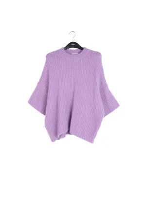 Mauve boxy cut knit sweater