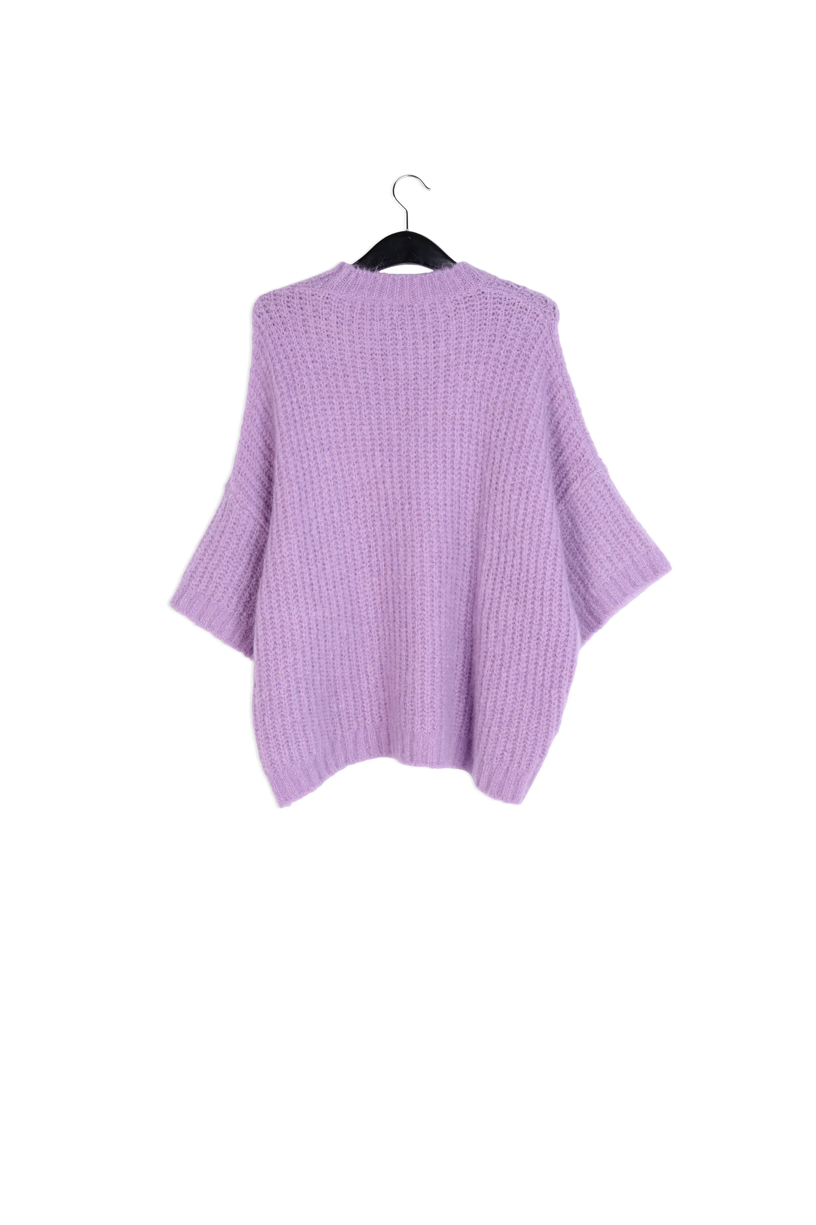 Mauve boxy cut knit sweater