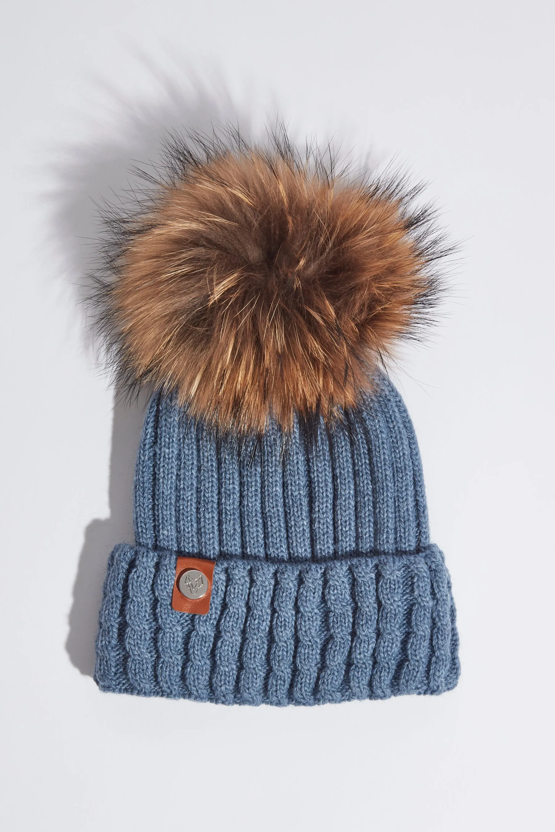 Mens Boston Pom Pom Hat - Denim