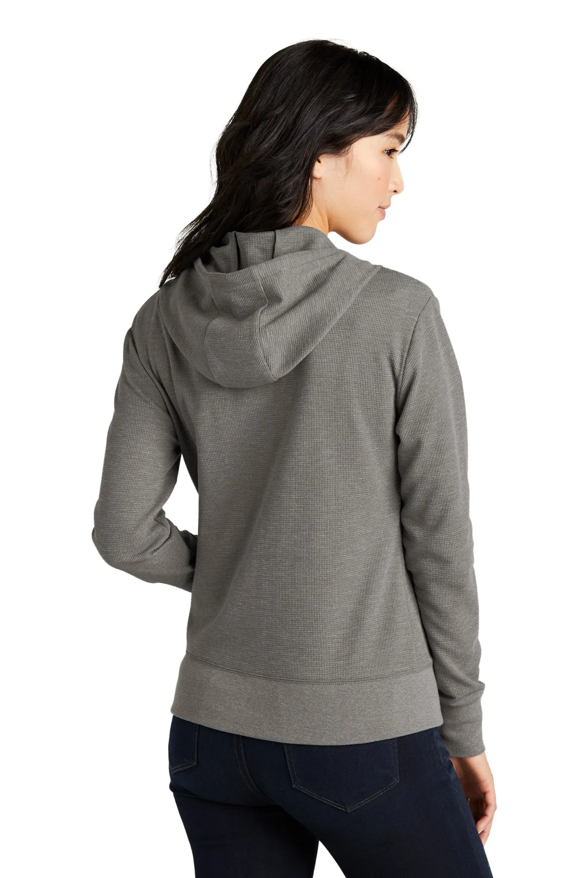 New Era Ladies Thermal Custom Zip Hoodies, Shadow Grey Heather