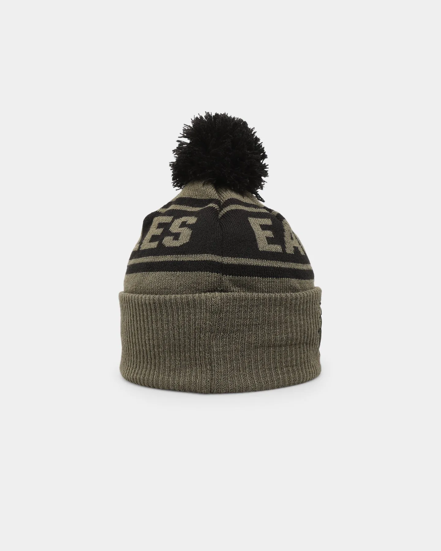 New Era West Coast Eagles 'AFL '22 Olive' Pom Knit Beanie Green