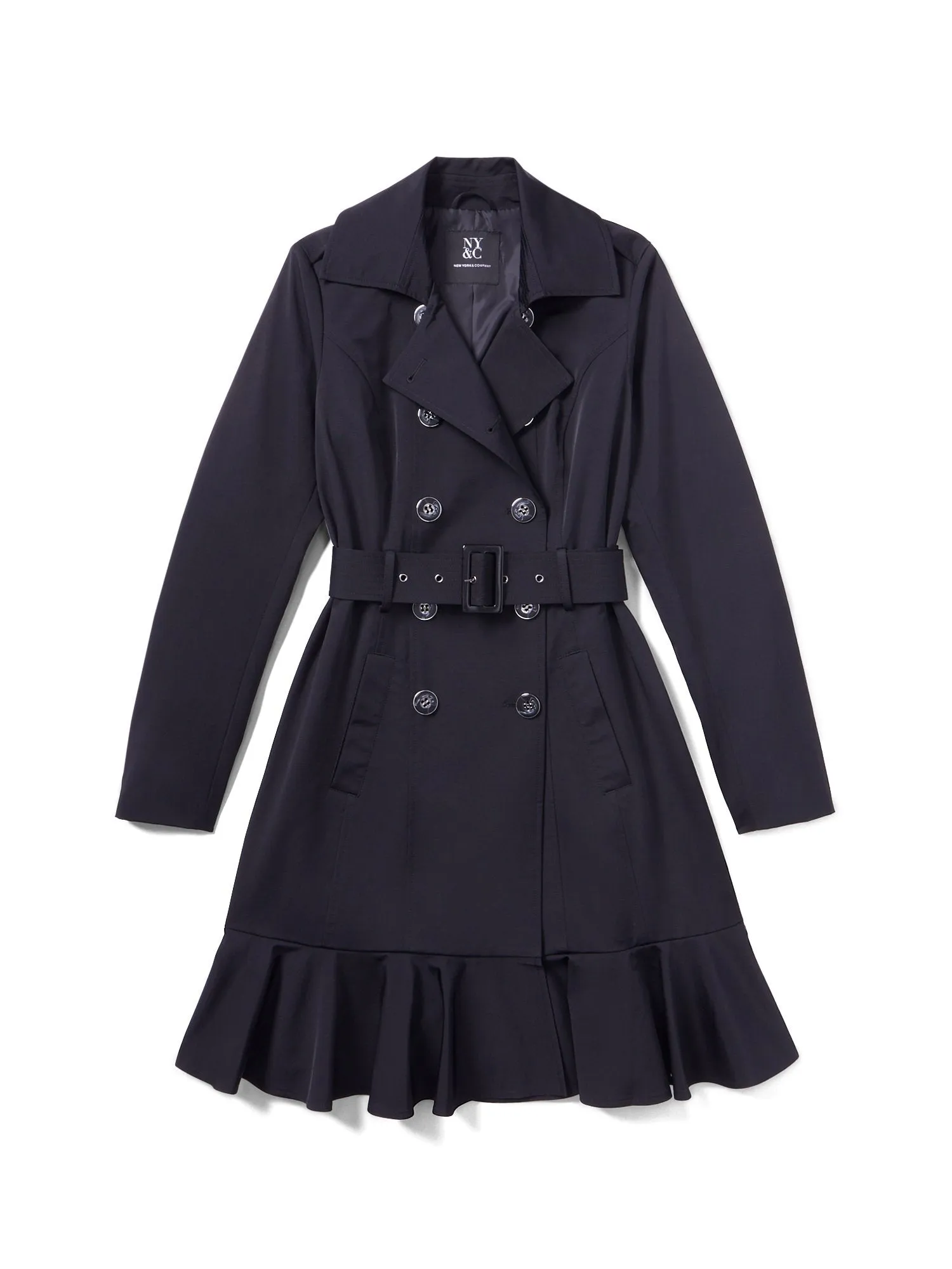 Peplum Belted Trenchcoat - City Trench Collection