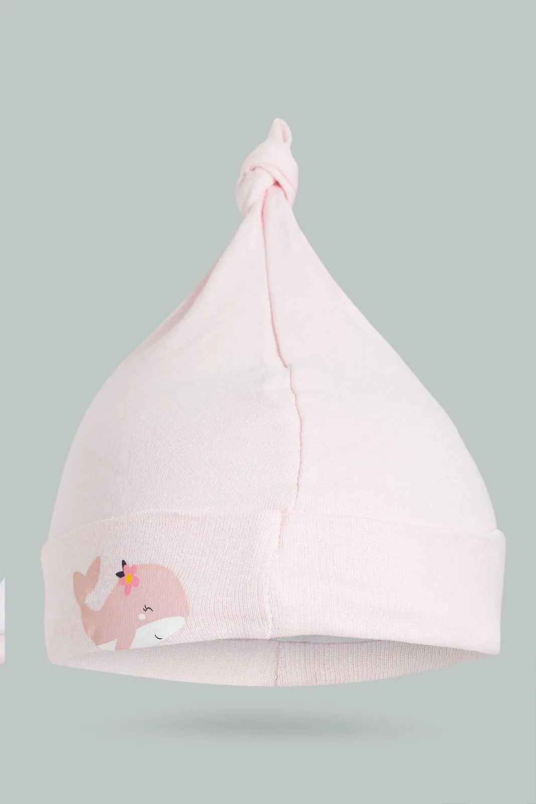 Pink And White Shark Beanie Set (2 Piece)