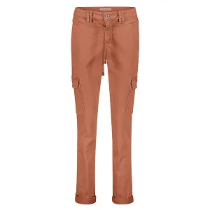 Red Button Womens Cargo Jog Trousers Colour Snowwash Papaya