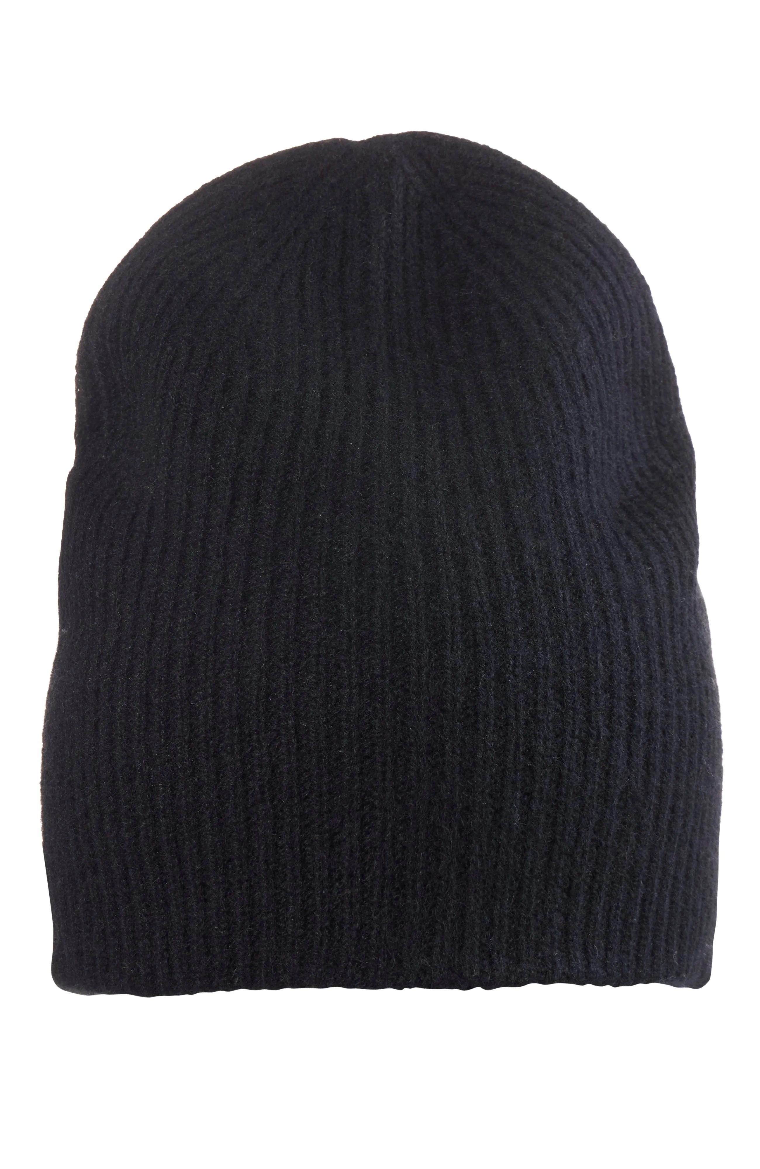 RIB KNIT CASHMERE SLOUCHY HAT