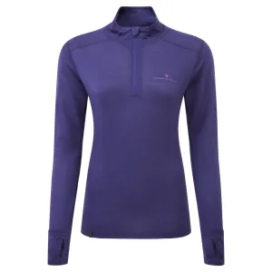 Ronhill Tech Merino Half Zip (Womens) - Deep Ocean/Regal Purple