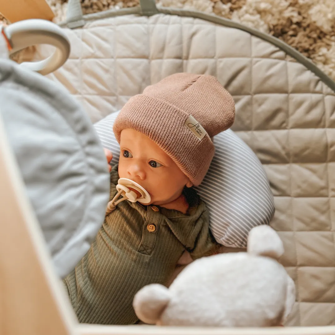 Soft Knitted Cuff Baby Beanie**